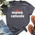 Mama Caliente Hot Mom Red Peppers Streetwear Fashion Baddie Bella Canvas T-shirt Heather Dark Grey