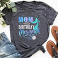 Mom Of The Birthday Mermaid Family Matching Party Squad Bella Canvas T-shirt Heather Dark Grey