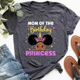 Mom Of The Birthday Princess Melanin Afro Unicorn Cute Bella Canvas T-shirt Heather Dark Grey