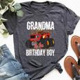 Monster Truck Family Matching Party Grandma Of The Birthday Bella Canvas T-shirt Heather Dark Grey