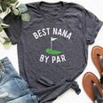 Nana Golf Best Nana By Par Grandma Golfer Golfing Bella Canvas T-shirt Heather Dark Grey
