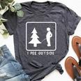 I Pee Outside Sarcastic Camping For Campers Bella Canvas T-shirt Heather Dark Grey