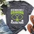 Pickleball Grandma Never Underestimate Paddles Bella Canvas T-shirt Heather Dark Grey