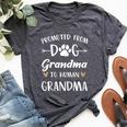 Promoted From Dog Grandma To Human Grandma Grandmother Bella Canvas T-shirt Heather Dark Grey
