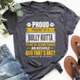 Proud Parent Of A Bully Kutta Dog Owner Mom & Dad Bella Canvas T-shirt Heather Dark Grey