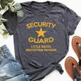 Security Guard Little Sister Protection Sibling Back Bella Canvas T-shirt Heather Dark Grey