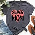 Supermom For Super Mom Super Wife Mother's Day Bella Canvas T-shirt Heather Dark Grey