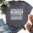 Temptation Shortcut And Flirt Person Bella Canvas T-shirt Heather Dark Grey