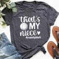 That's My Niece Proud Volleyball Auntie Volleyball Aunt Bella Canvas T-shirt Heather Dark Grey