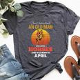 Never Underestimate A April Old Man Who Loves Horses Png Bella Canvas T-shirt Heather Dark Grey