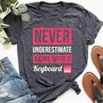 Never Underestimate A Girl With A Keyboard Bella Canvas T-shirt Heather Dark Grey