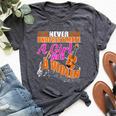 Never Underestimate A Girl With A Violin Orchestra Bella Canvas T-shirt Heather Dark Grey