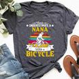 Never Underestimate A Nana With A Bicycle Vintage Bella Canvas T-shirt Heather Dark Grey