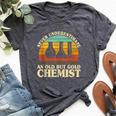 Never Underestimate An Old Chemist Nerdy Chemistry Teacher Bella Canvas T-shirt Heather Dark Grey