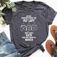 Never Underestimate An Old Lady Who Loves Cats Born In March Bella Canvas T-shirt Heather Dark Grey
