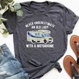 Never Underestimate An Old Lady With A Motorhome Bella Canvas T-shirt Heather Dark Grey