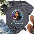 Never Underestimate The Power Of A Girl With A Book Womens Bella Canvas T-shirt Heather Dark Grey