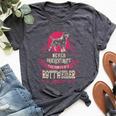 Never Underestimate Power Of Rottweiler Mom Bella Canvas T-shirt Heather Dark Grey