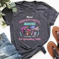 Never Underestimate The Power Of A Woman With Scrapbooking Bella Canvas T-shirt Heather Dark Grey
