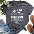 Never Underestimate The Pride Of A Basketball Mom Bella Canvas T-shirt Heather Dark Grey