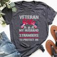 Veteran Wife Usa Veterans Day Us Army Veteran Mother's Day Bella Canvas T-shirt Heather Dark Grey