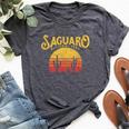 Vintage Saguaro National Park Retro Cactus & Sun Bella Canvas T-shirt Heather Dark Grey