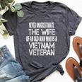 Vintage Vietnam Veteran Wife Spouse Of Vietnam Vet Bella Canvas T-shirt Heather Dark Grey