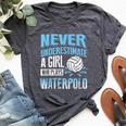 Water Polo For Girl Never Underestimate Bella Canvas T-shirt Heather Dark Grey