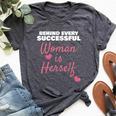 Wife Mom Boss Behind Every Successful Woman Is Herself Bella Canvas T-shirt Heather Dark Grey