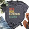 Wife Mom Capricorn Legend Zodiac Astrology Mother Bella Canvas T-shirt Heather Dark Grey