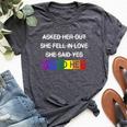 Wifed Her Lgbtq Romantic Lesbian Couples Wedding Day Bella Canvas T-shirt Heather Dark Grey