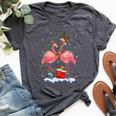 Flamingo Christmas Tree Lights Matching For Couples Bella Canvas T-shirt Heather Deep Teal