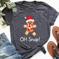 Gingerbread Cute Christmas Oh Snap Bella Canvas T-shirt Heather Deep Teal