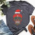Sugar Skull Santa Hat Mexican Christmas Xmas Pj Bella Canvas T-shirt Heather Deep Teal