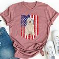 American Flag Polish Lowland Sheepdog 4Th Of July Usa Bella Canvas T-shirt Heather Mauve