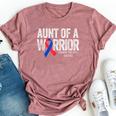 Aunt Of A Warrior T Chd Congenital Heart Defect Bella Canvas T-shirt Heather Mauve