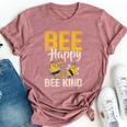 Bee Happy Bee Kind Bee Bella Canvas T-shirt Heather Mauve