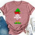 Beer Drinking Elf Matching Family Christmas Bella Canvas T-shirt Heather Mauve