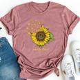 Choose Kind Sunflower Deaf Asl American Sign Language Bella Canvas T-shirt Heather Mauve