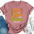 Fall In Love With Teaching Math Teachers Thanksgiving Bella Canvas T-shirt Heather Mauve