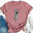 Cat Playing Bagpipes Cool Animal Lover Musician Bella Canvas T-shirt Heather Mauve