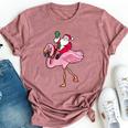 Christmas In July Santa Claus Flamingo Summer Bella Canvas T-shirt Heather Mauve