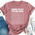 Senior Citizen Translation Phone Texting Message Bella Canvas T-shirt Heather Mauve