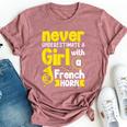 Never Underestimate A Girl With A French Horn Bella Canvas T-shirt Heather Mauve