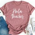 Hola Beaches Summer Vacation Outfit Beach Bella Canvas T-shirt Heather Mauve