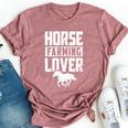 Horse Farming Lover Farm Breeding Horses Farmer Bella Canvas T-shirt Heather Mauve