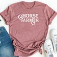 Horses Farmer Breeding Farm Horse Bella Canvas T-shirt Heather Mauve