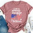 I'm A Proud Daughter Of A Veteran Father's Day Girls Bella Canvas T-shirt Heather Mauve