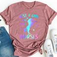 Just A Girl Who Loves Horses Bella Canvas T-shirt Heather Mauve