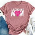 Lacrosse Mom Heart Lax For Moms Bella Canvas T-shirt Heather Mauve